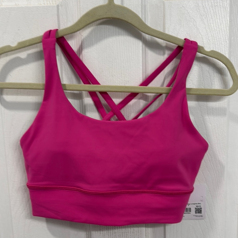 Lululemon Sonic Pink longline energy Sports Bra